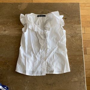 Miss Blumarine ruffle button down shirt